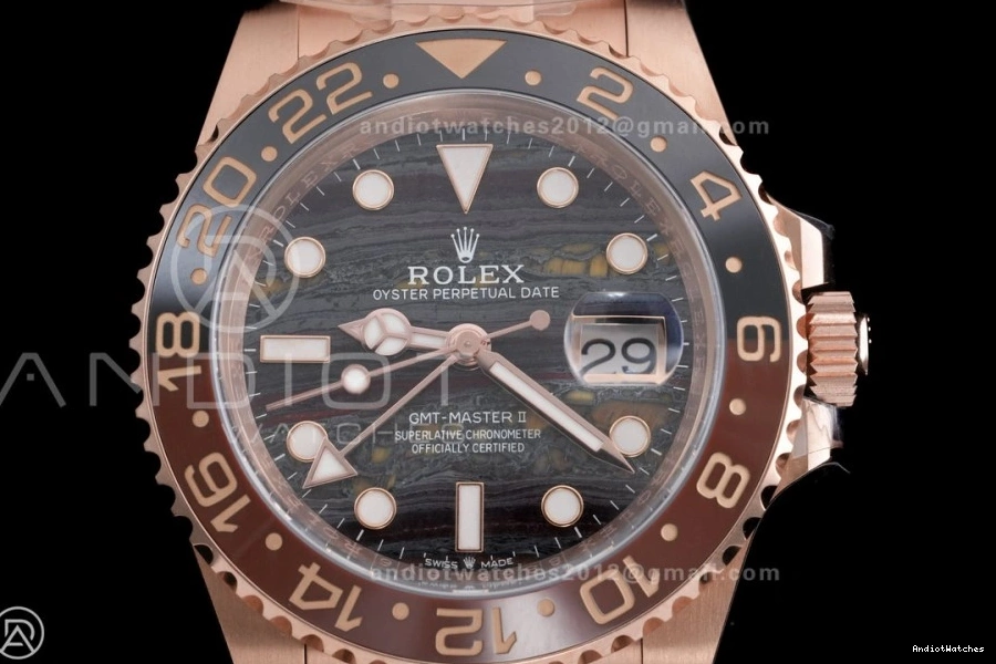 on Iron Oyster GMT 126715 Best Edition RG CHNR Tiger Durable ARF Dial II Bracelet Master Sh 861 0505